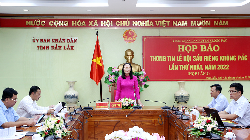 Họp báo thông tin Lễ hội Sầu riêng Krông Pắc lần thứ Nhất năm 2022